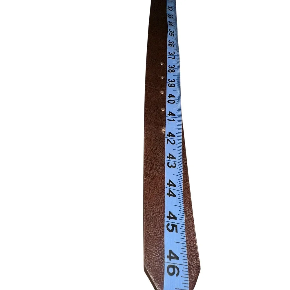 Tommy Hilfiger‎ Brown Brass Buckle Leather Belt